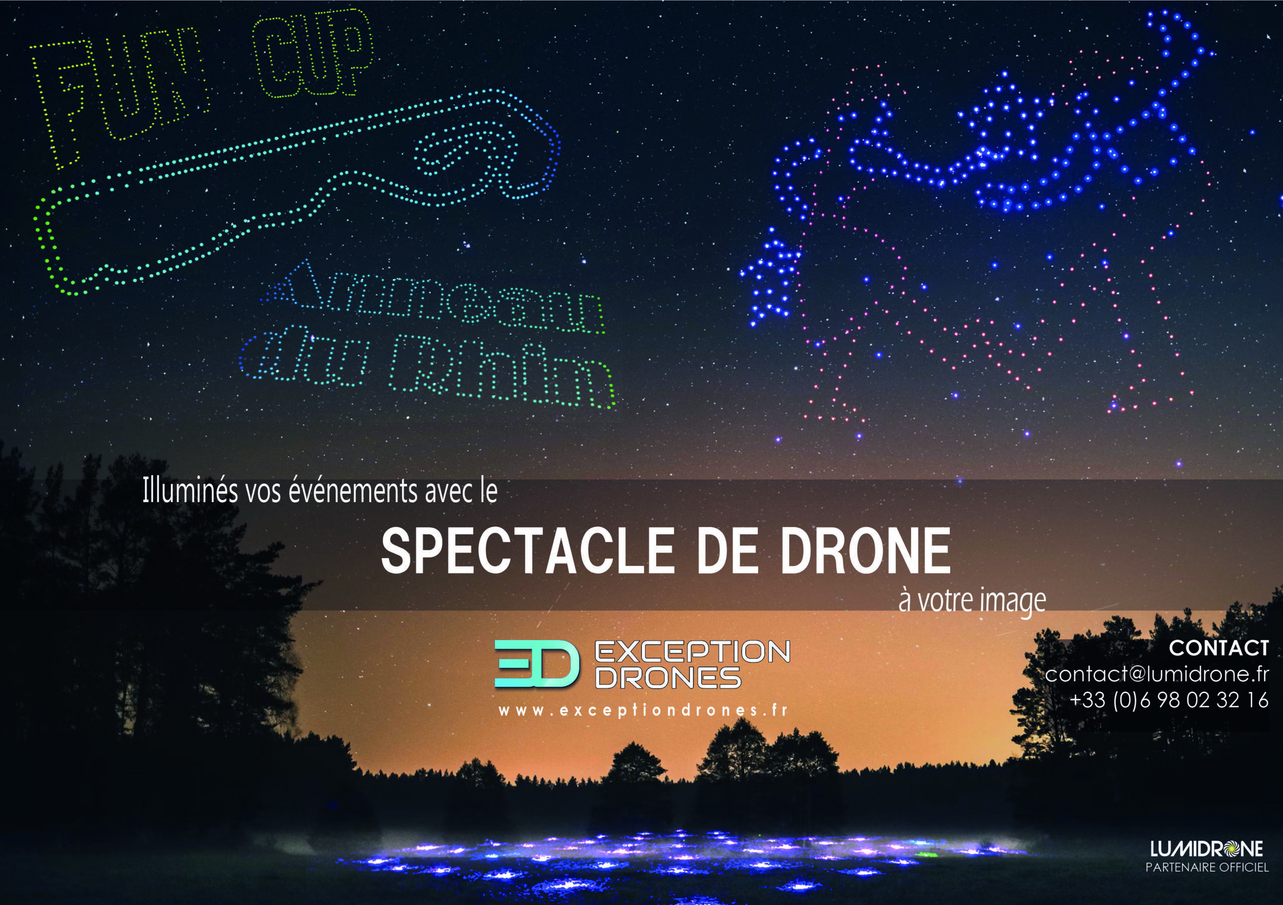 Spectacle de drone Exception drones Partenariat